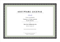 License certificate