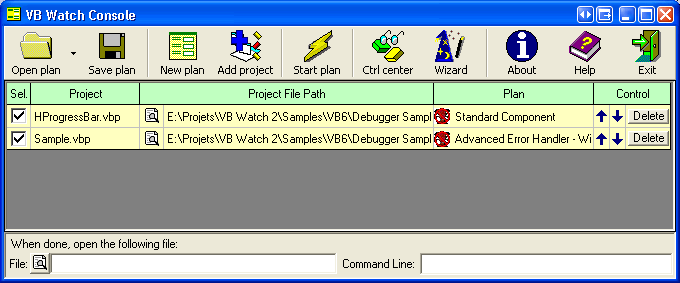 VB Watch Console screenshot